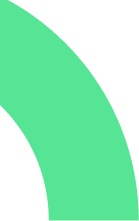 Green quarter circle shape on a white background.